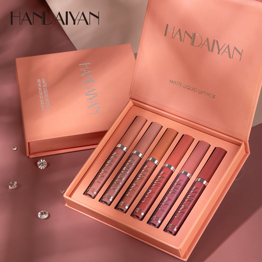 Set X6 Labiales Handaiyan Matte Liquid Lipstick