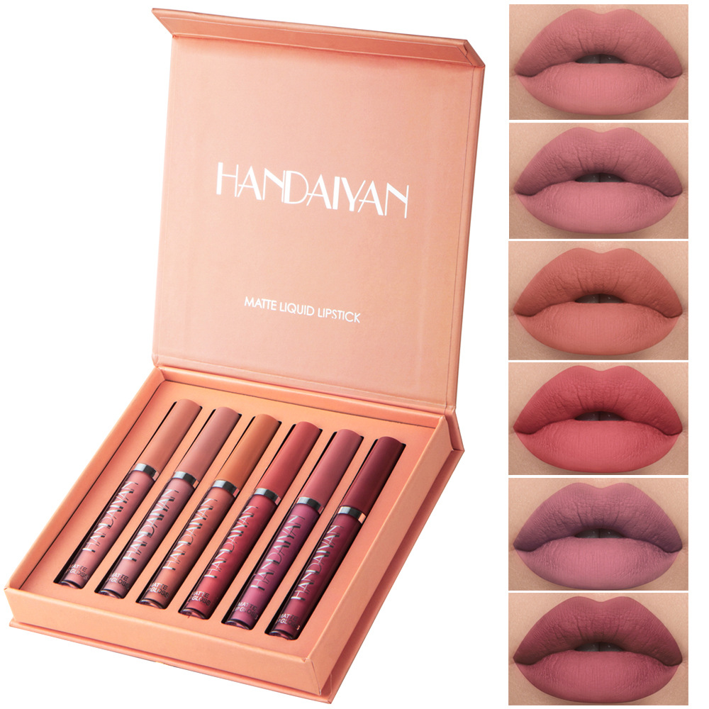 Set X6 Labiales Handaiyan Matte Liquid Lipstick