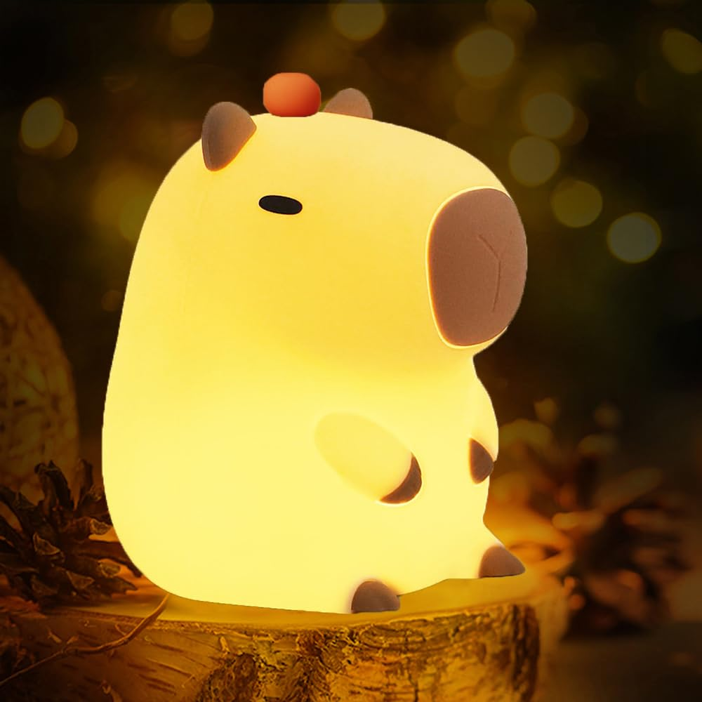 Lámpara de Silicona Capibara Kawaii - Luz Nocturna