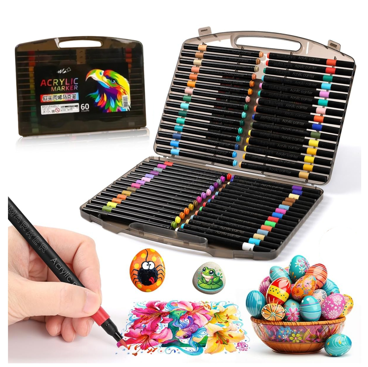 Marcadores Acrílicos Estuche x48 - Colores Intensos