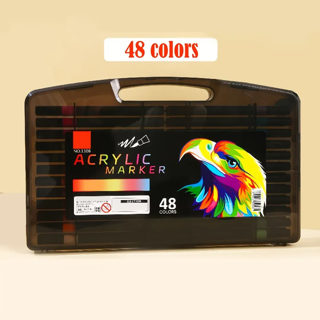 Marcadores Acrílicos Estuche x48 - Colores Intensos