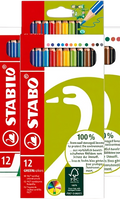 Colores Green Colors X 12 Piezas Stabilo - Paquete de 3 Cajas